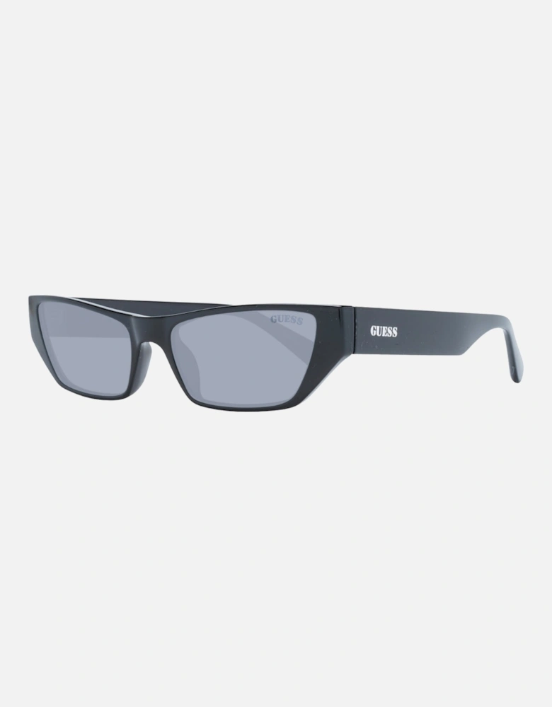 Shiny Black Framed Smoke Lensed Sunglasses