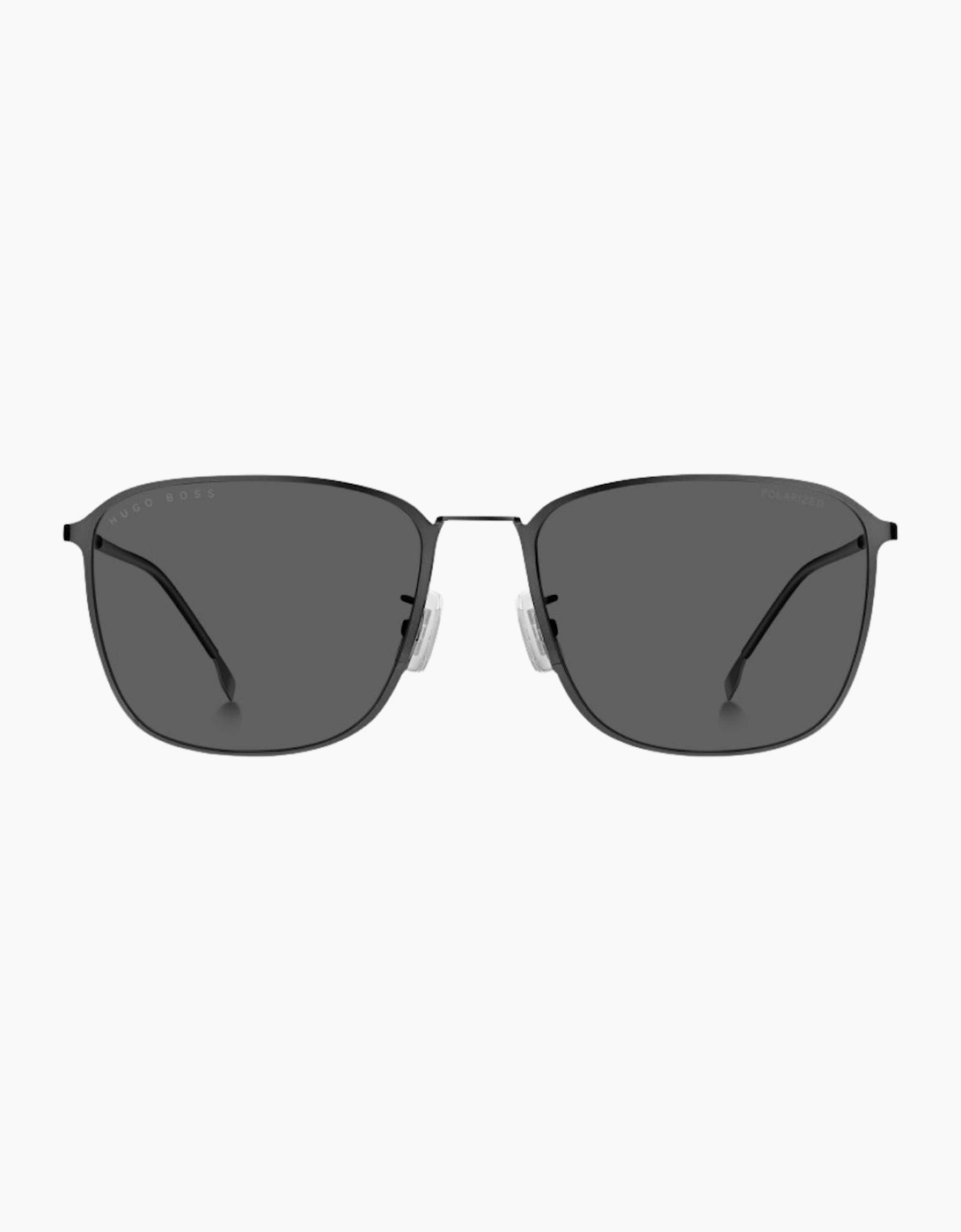 Hugo Boss Men's Grey/Dark Polarised Lens Matte Ruthenium Sunglasses - Size: One Size