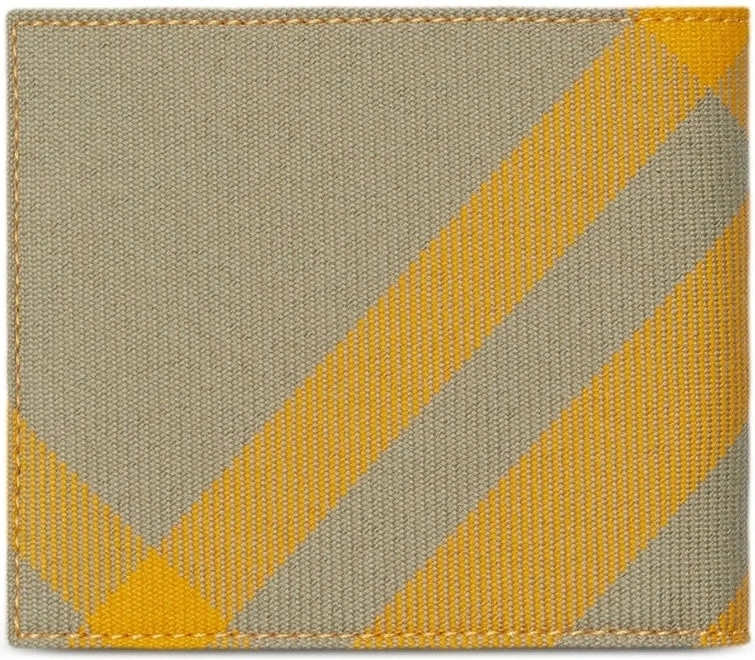 Checked Bi-Fold Desert Sage Green/Sunflower Yellow Wallet