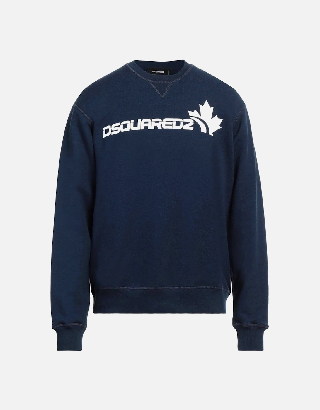 Bold Maple Leaf Logo Navy Blue Sweatshirt, 5 of 4