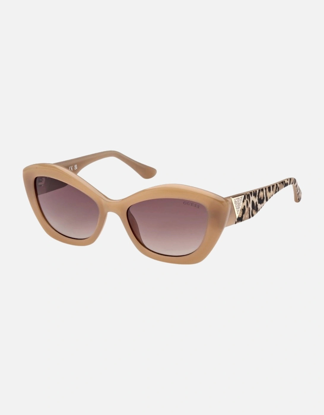 Gradient Brown Lensed Shiny Beige Framed Sunglasses, 3 of 2