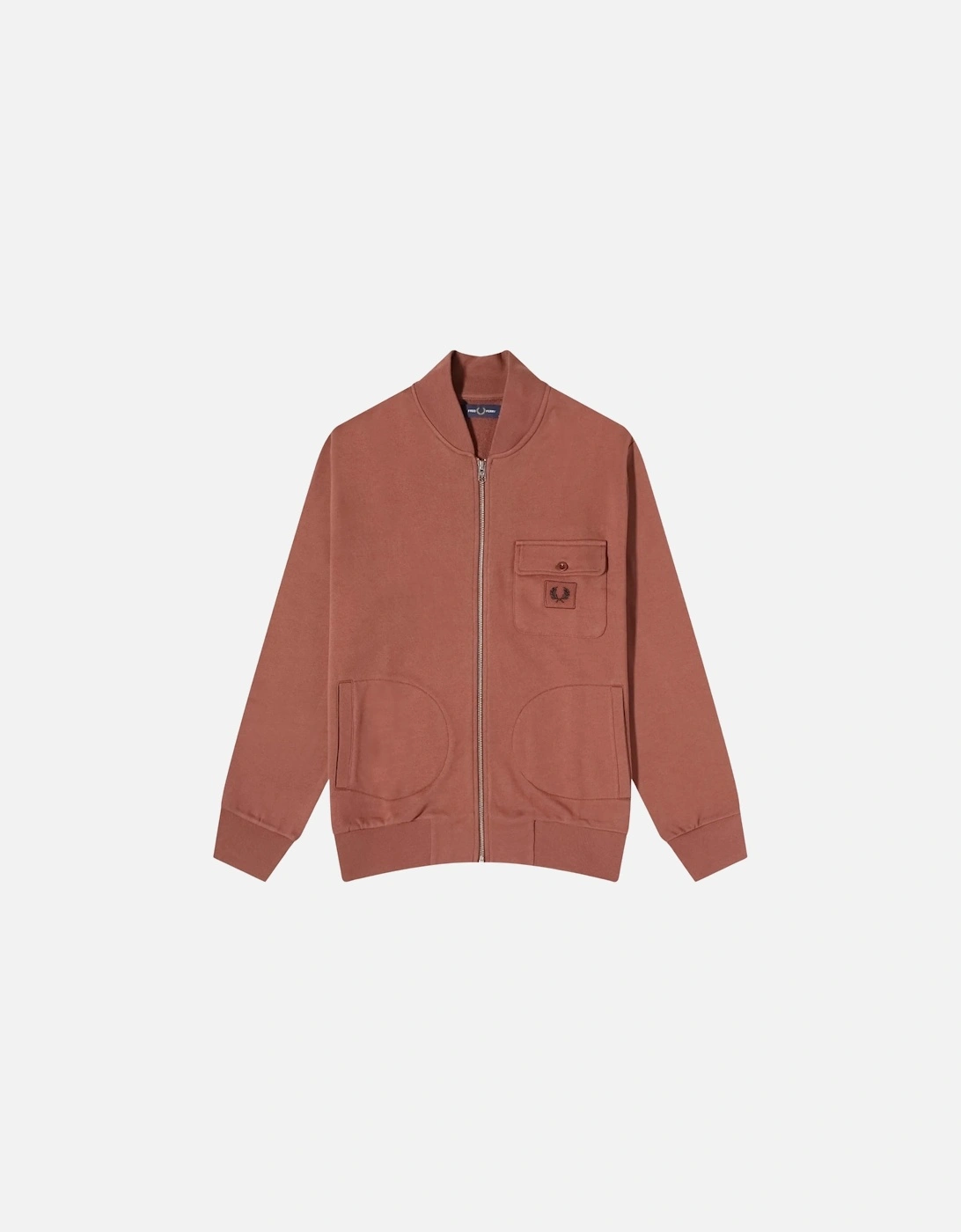 Whiskey Brown Zip Through Bomber Jacket, 2 of 1