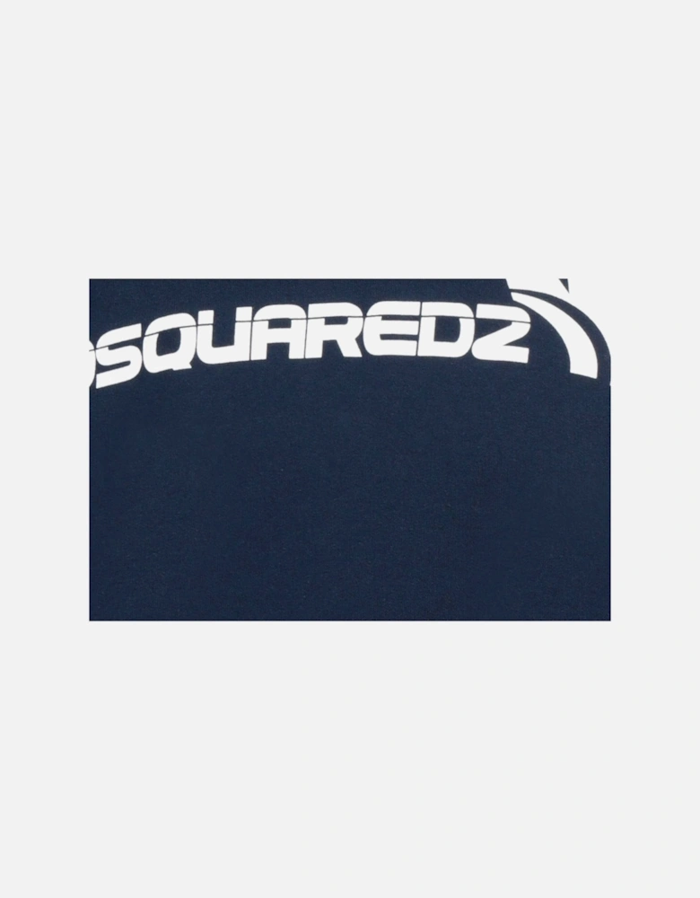 Bold Maple Leaf Logo Navy Blue Sweatshirt