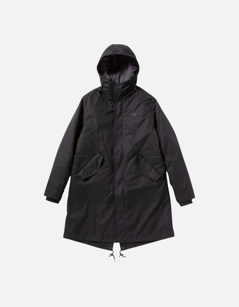 2 In 1 Zip-In-Liner Black Parka Jacket