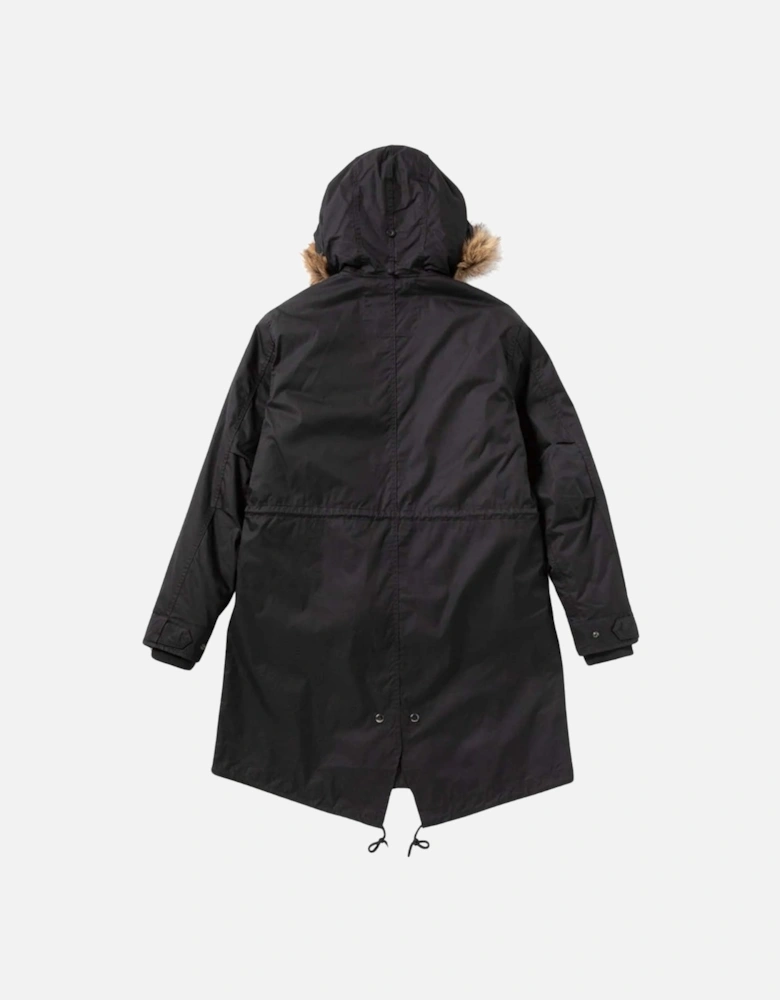 2 In 1 Zip-In-Liner Black Parka Jacket
