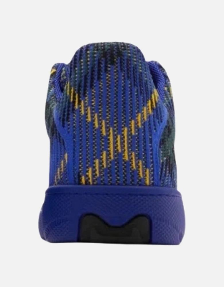 Checked Box Bright Navy Knit Shoes