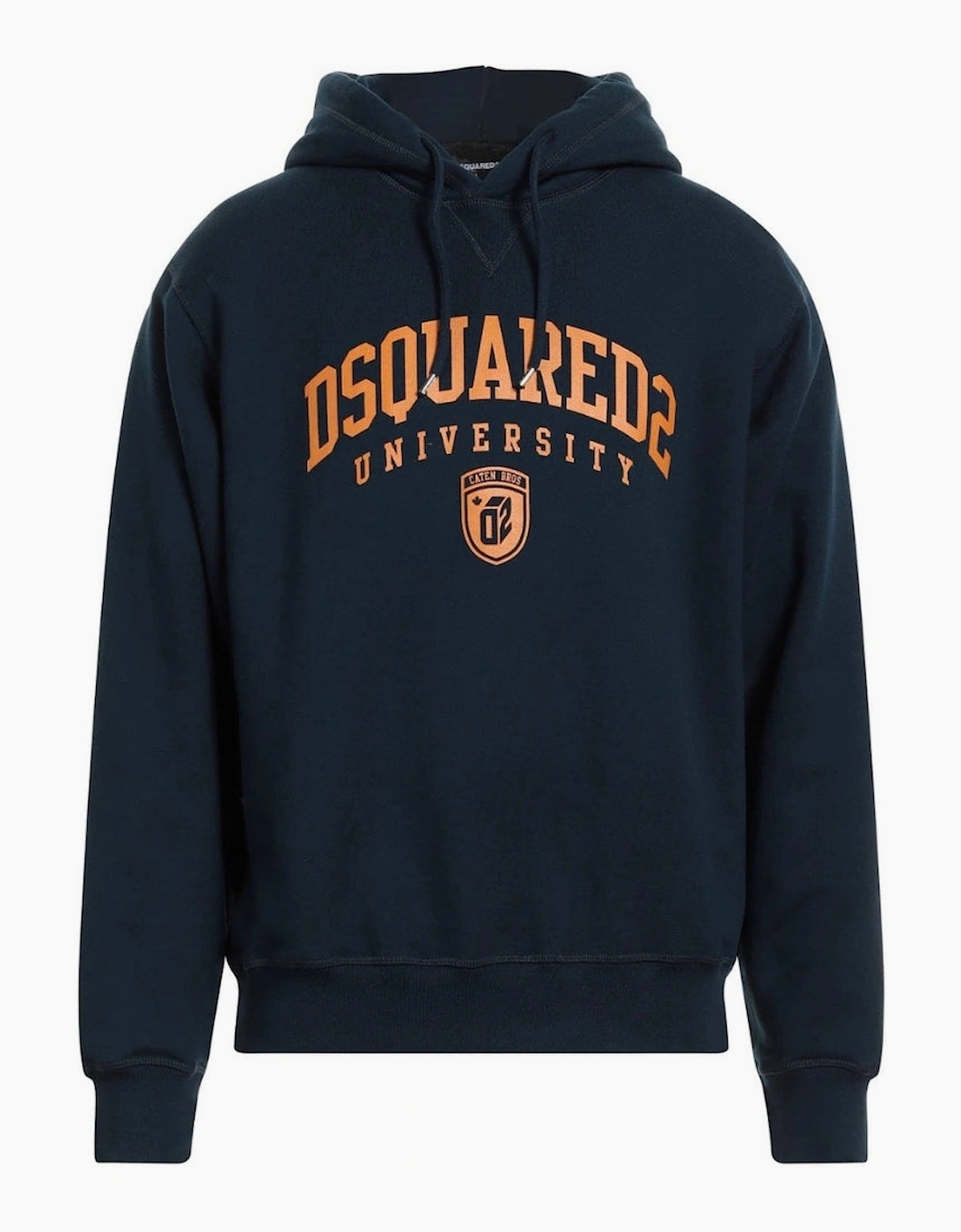 Dsquared2 Men's Black Cool Fit Varsity Design Dark Navy Blue Hoodie  42 Xl