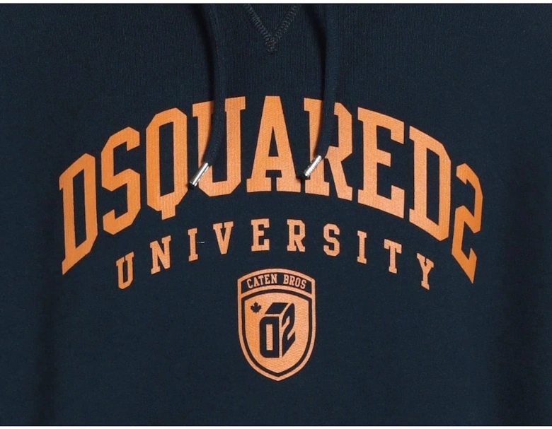 Cool Fit Varsity Design Dark Navy Blue Hoodie