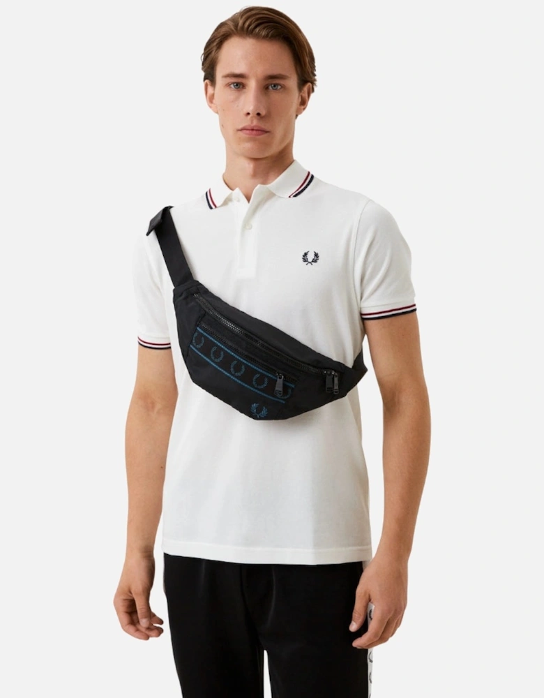 Contrast Taped Black Crossbody Bag