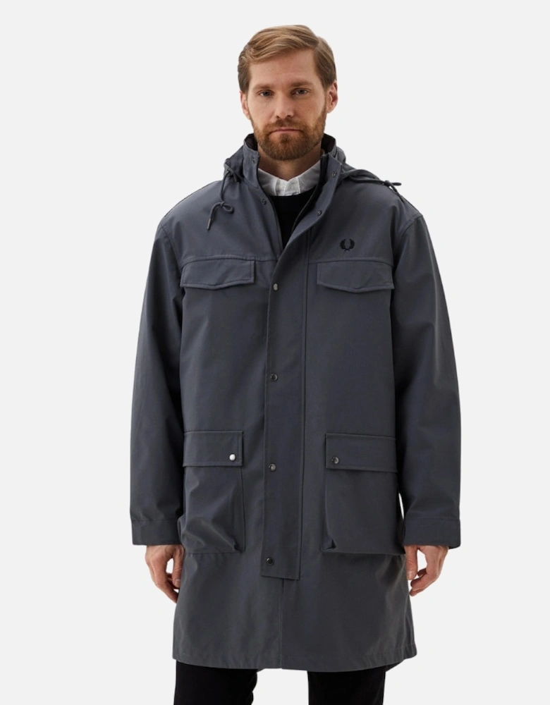 Gunmetal Grey Bonded Parka Jacket