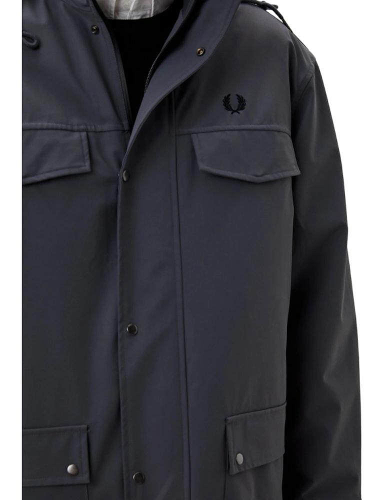Gunmetal Grey Bonded Parka Jacket
