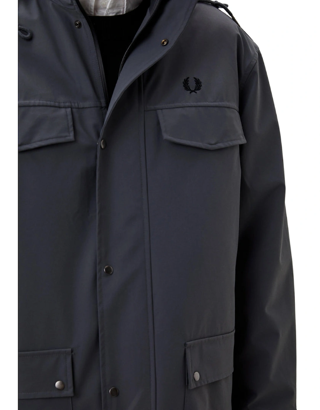Gunmetal Grey Bonded Parka Jacket