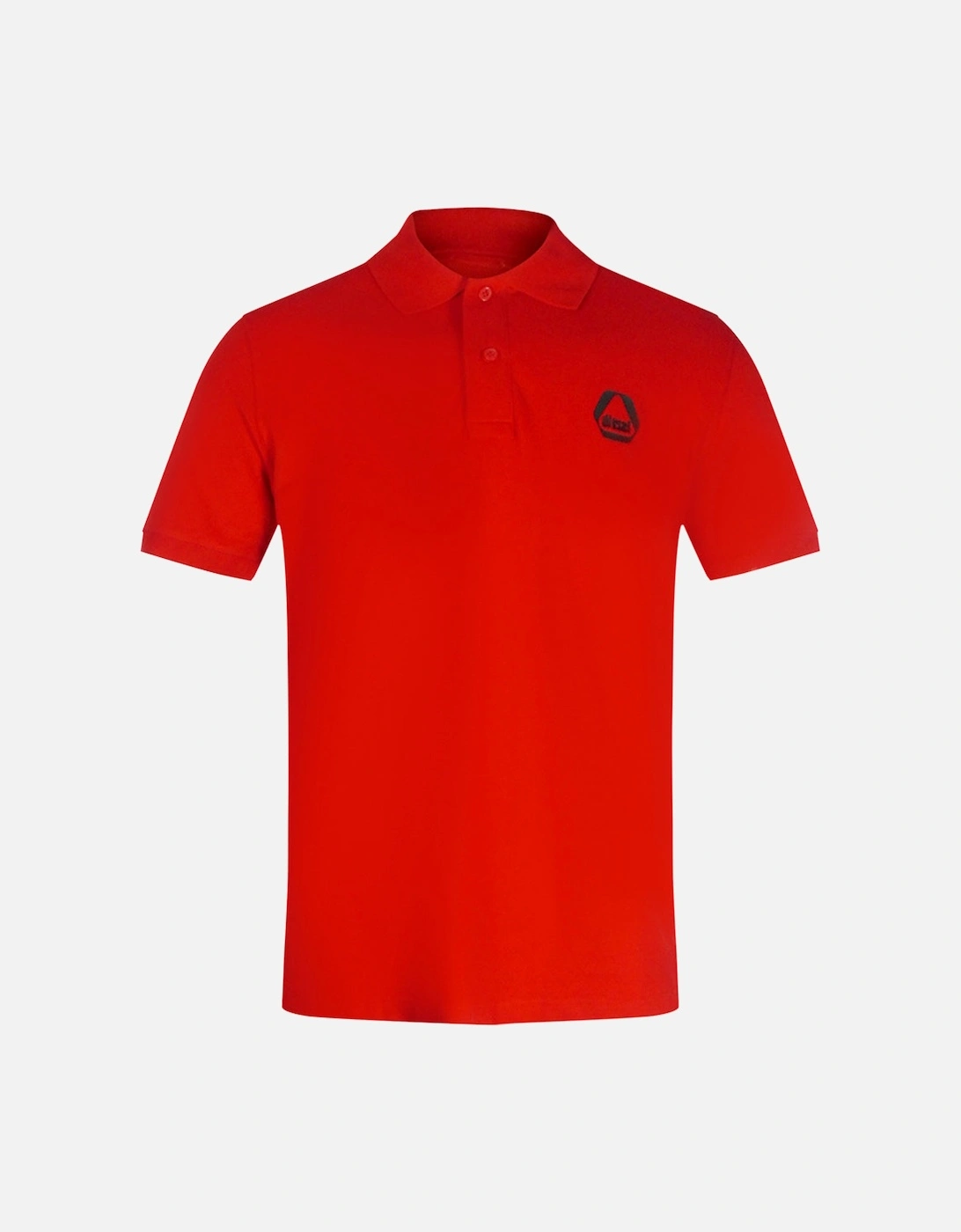 Small Triangular Logo Red Polo Shirt, 4 of 3