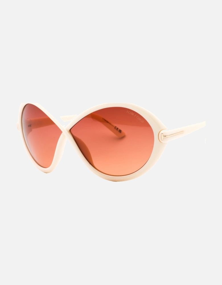 Gradient Bordeaux Lensed Ivory Frame Sunglasses