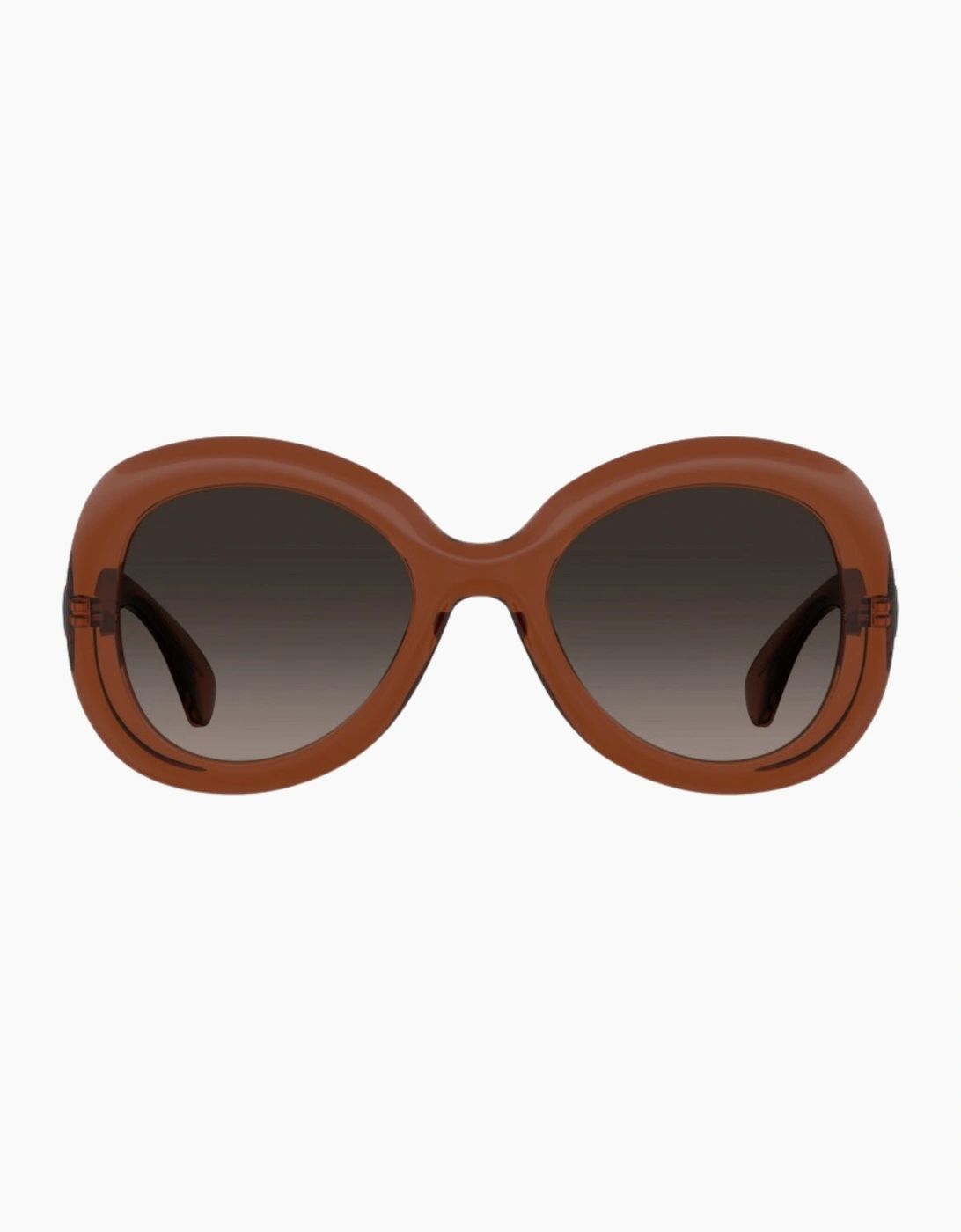Moschino Women's Brown Sf Lens Rounded Sunglasses - Size: One Size