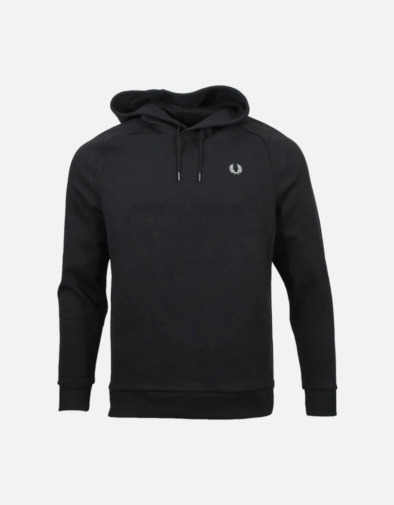 Black Ripstop Tricot Hoodie