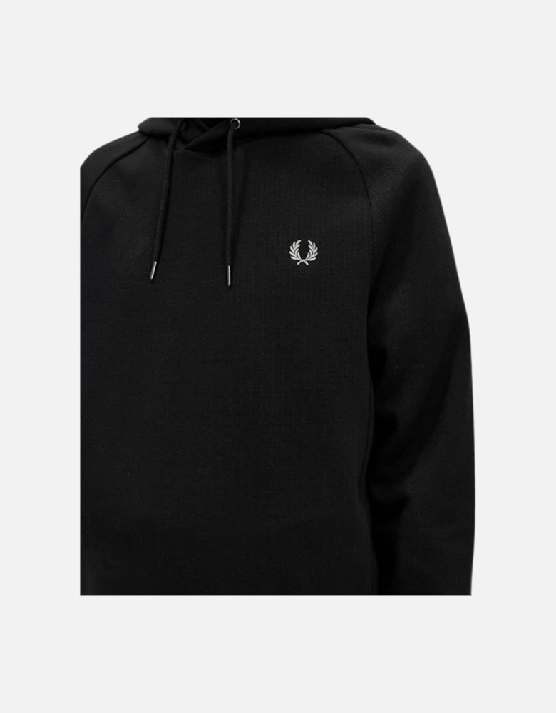 Black Ripstop Tricot Hoodie