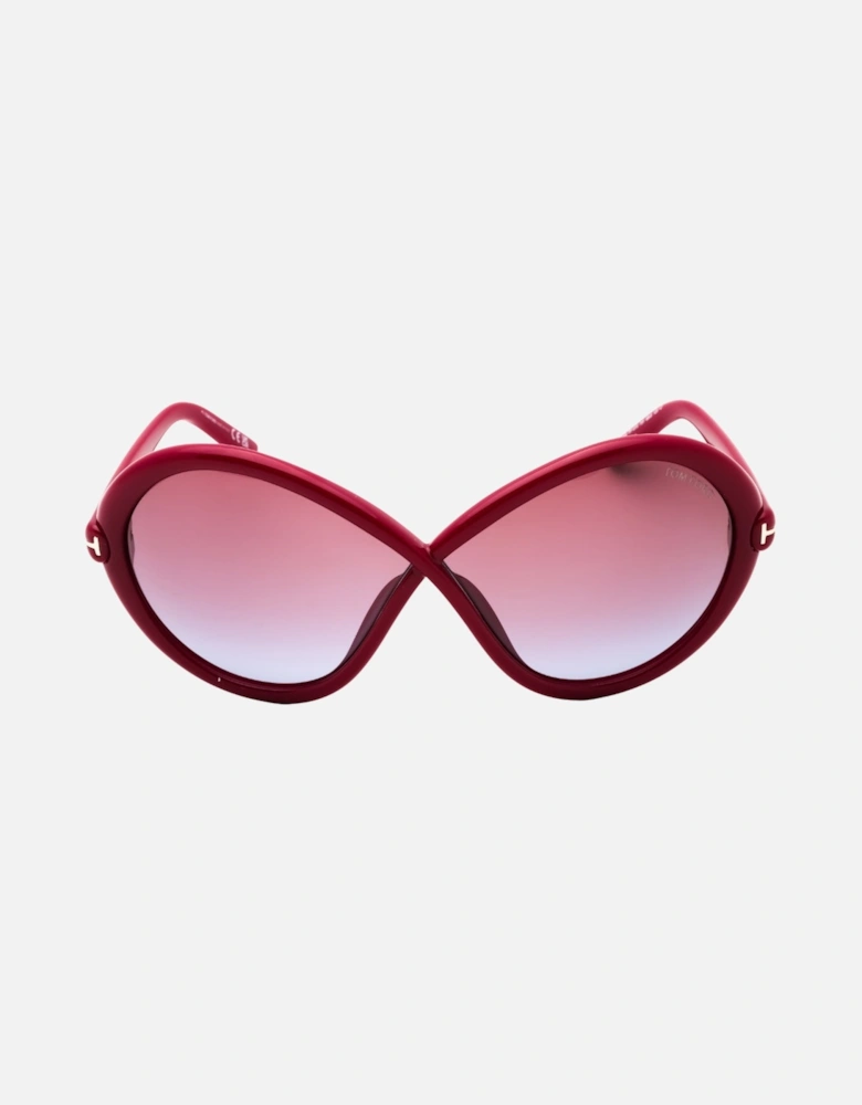 Shiny Fuxia Frame Violet Sunglasses