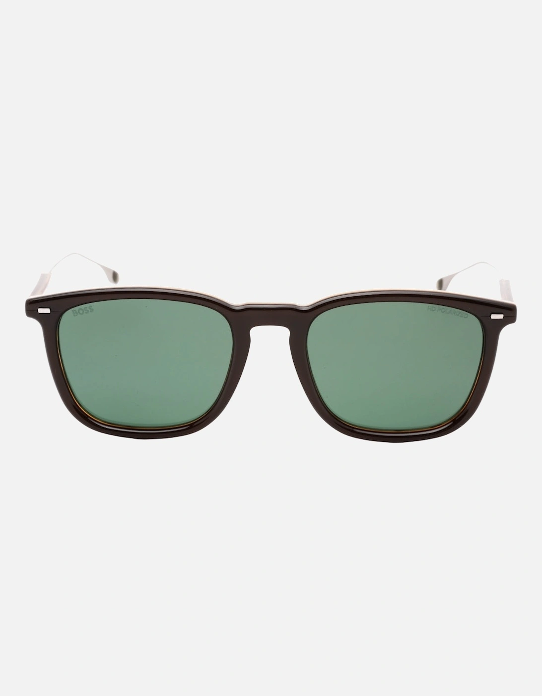 Brown Striped Frame Brown Lens Sunglasses, 3 of 2
