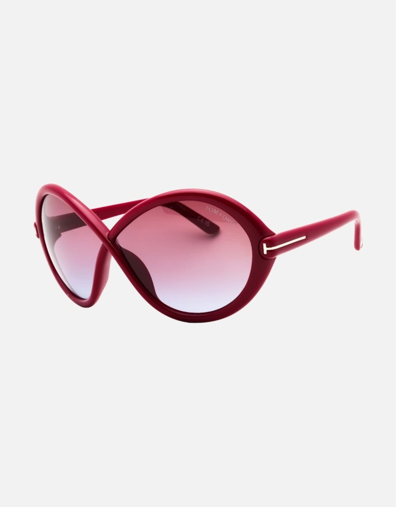 Shiny Fuxia Frame Violet Sunglasses