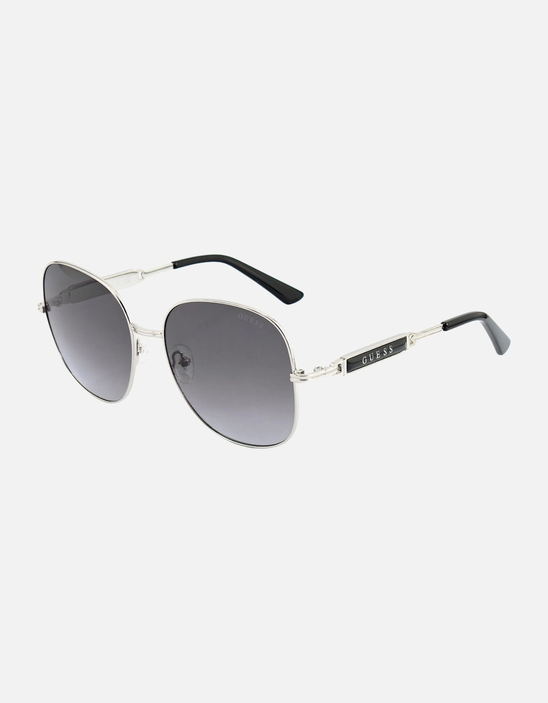 Shiny Light Nickeltin Metal Frame Gradient Smoke Lens Sunglasses, 2 of 1