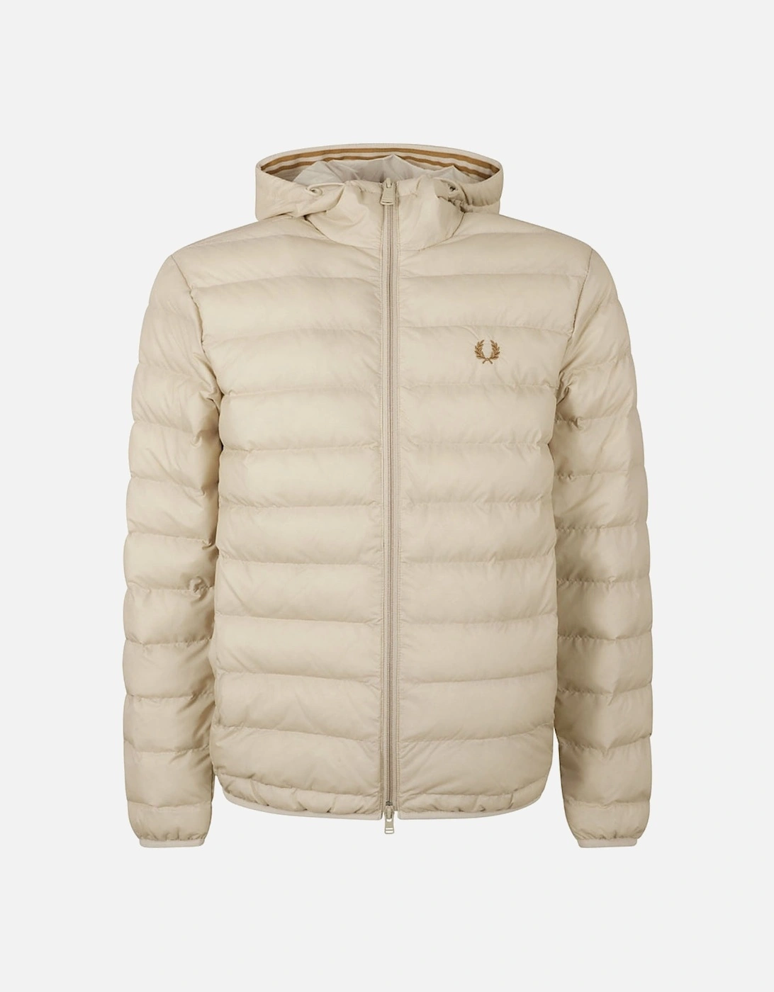 Oatmeal Beige Hooded Insulated Jacket, 4 of 3