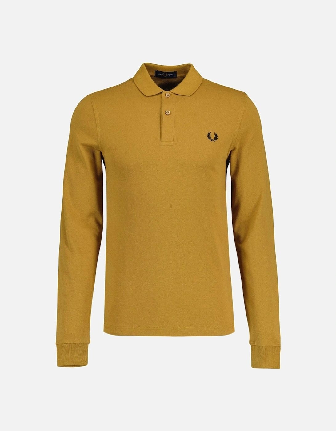 Dark Caramel Brown Long Sleeve Polo Shirt, 3 of 2