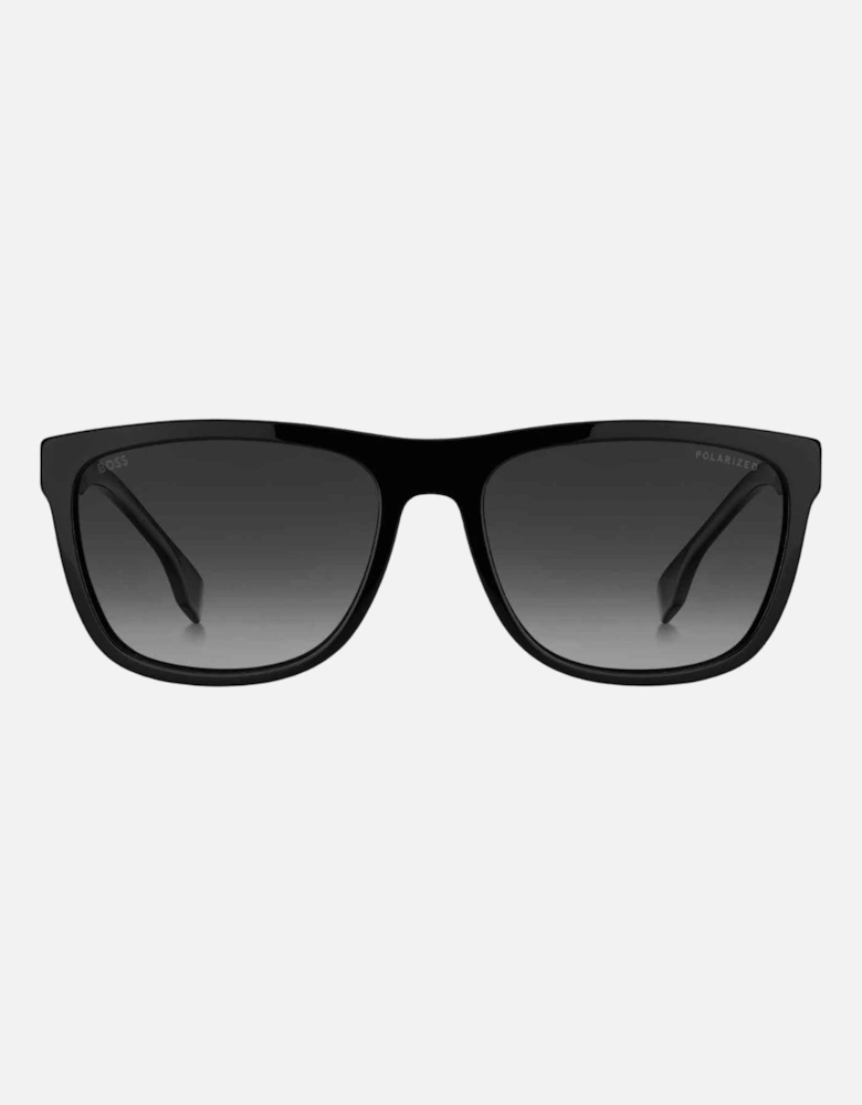 Grey PZ Lensed Matte Black Framed Sunglasses