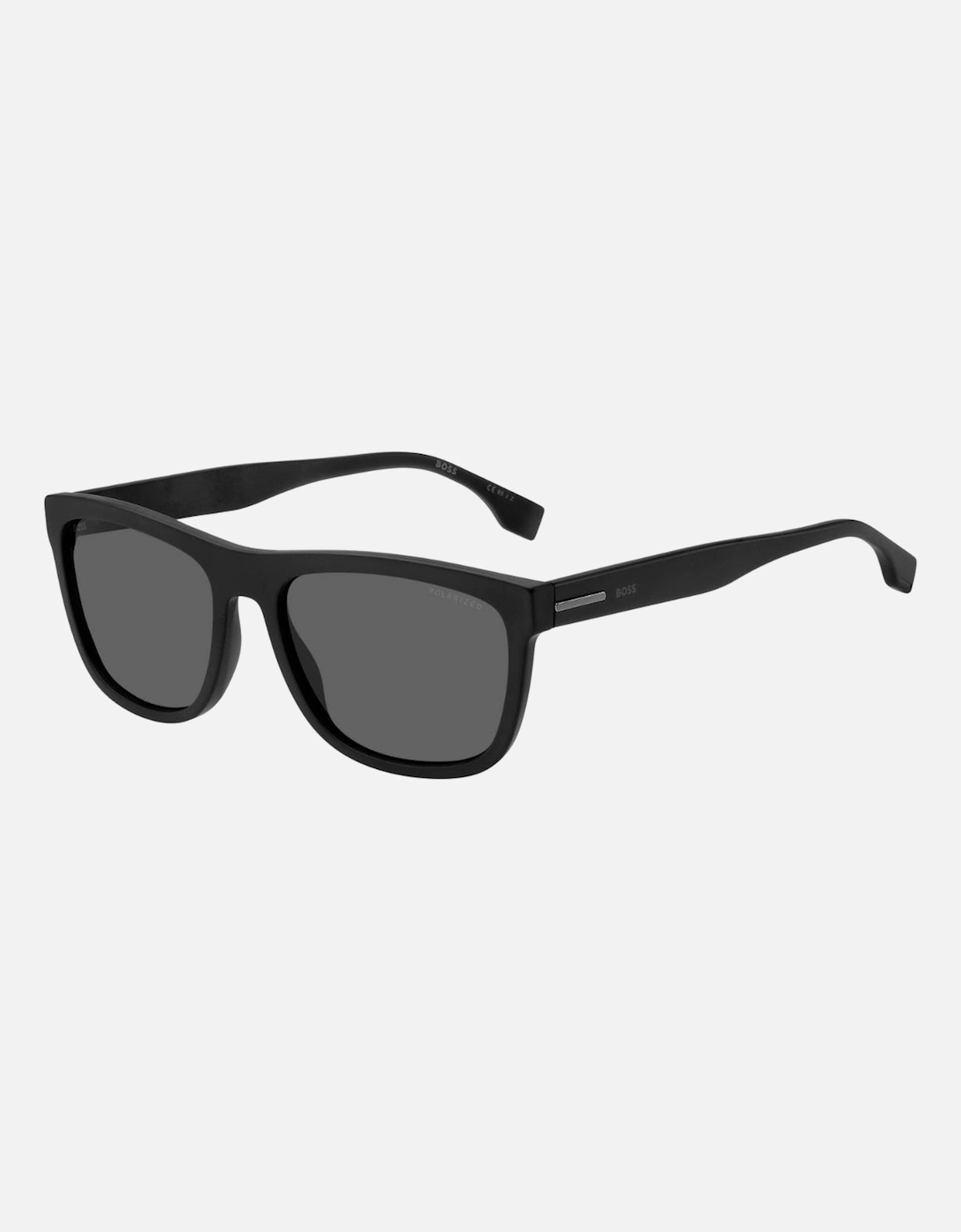 Grey PZ Lensed Matte Black Framed Sunglasses