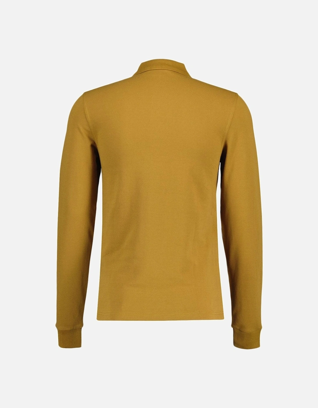 Dark Caramel Brown Long Sleeve Polo Shirt