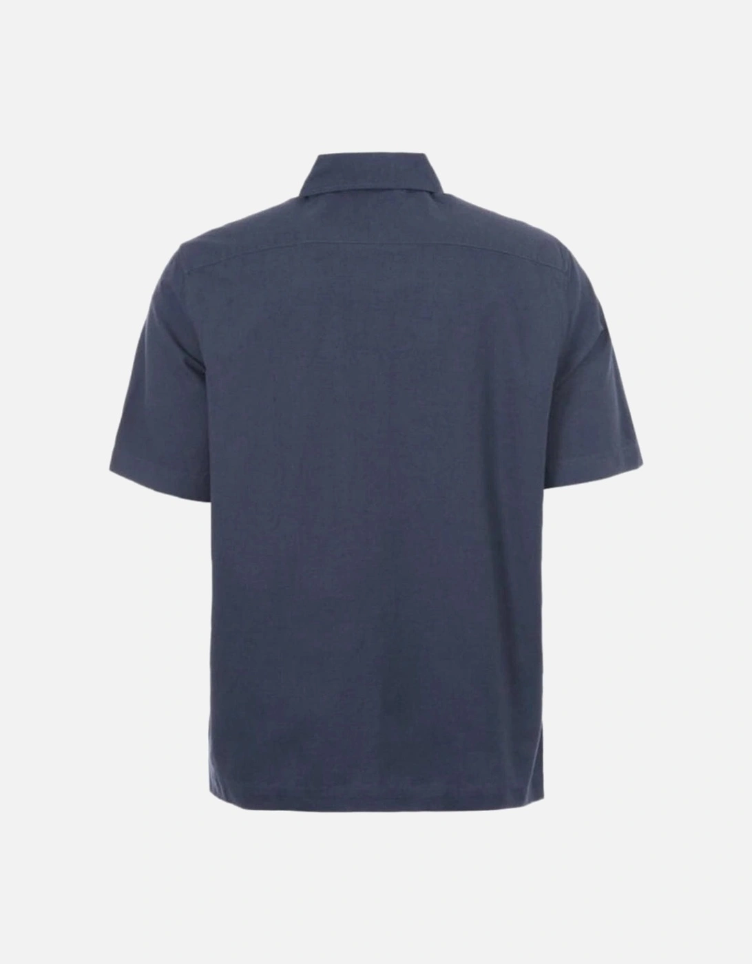 French Navy Marl Pocket Detail Oxford Shirt