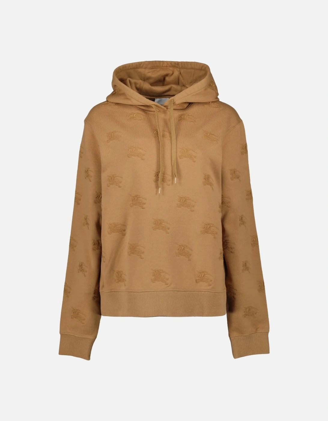 Logo Embroidered Drawstring Hoodie Camel Legacy Brown Hoodie, 4 of 3