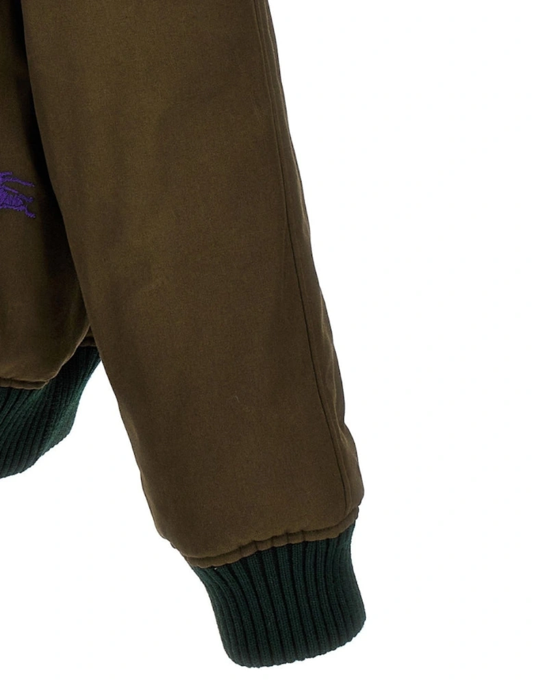 Check Deep Green Reversible Bomber Jacket