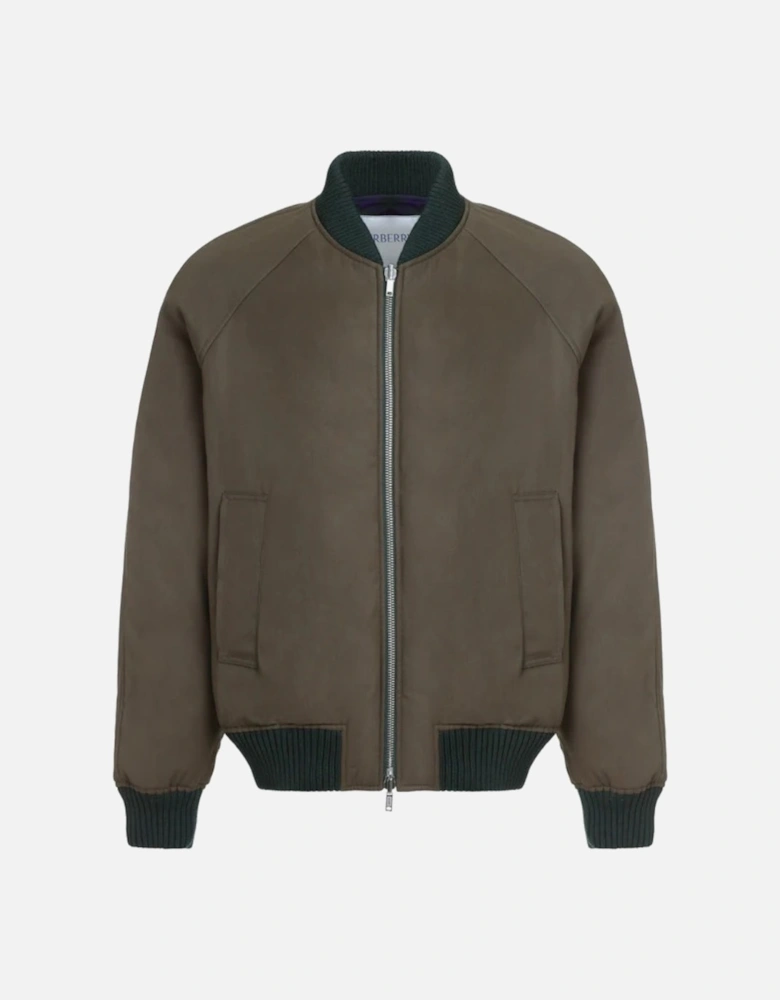 Check Deep Green Reversible Bomber Jacket