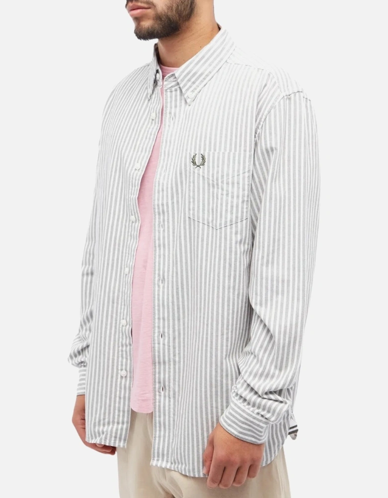 Field Green Striped Oxford Shirt