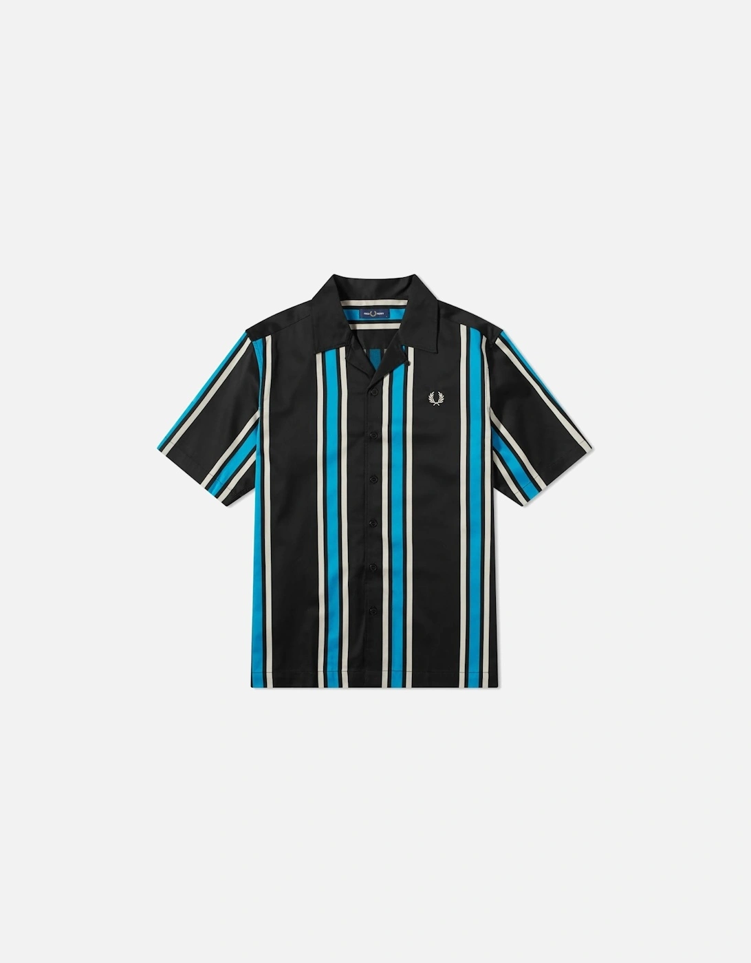 Black Striped Revere Collar Shirt, 4 of 3