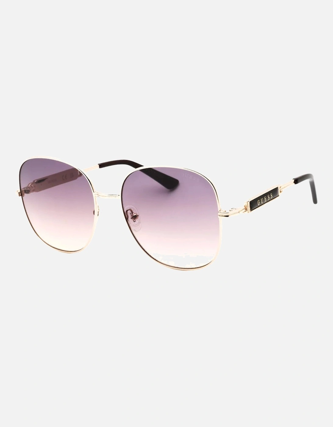 Gold Frame Gradient Bordeaux Lensed Sunglasses