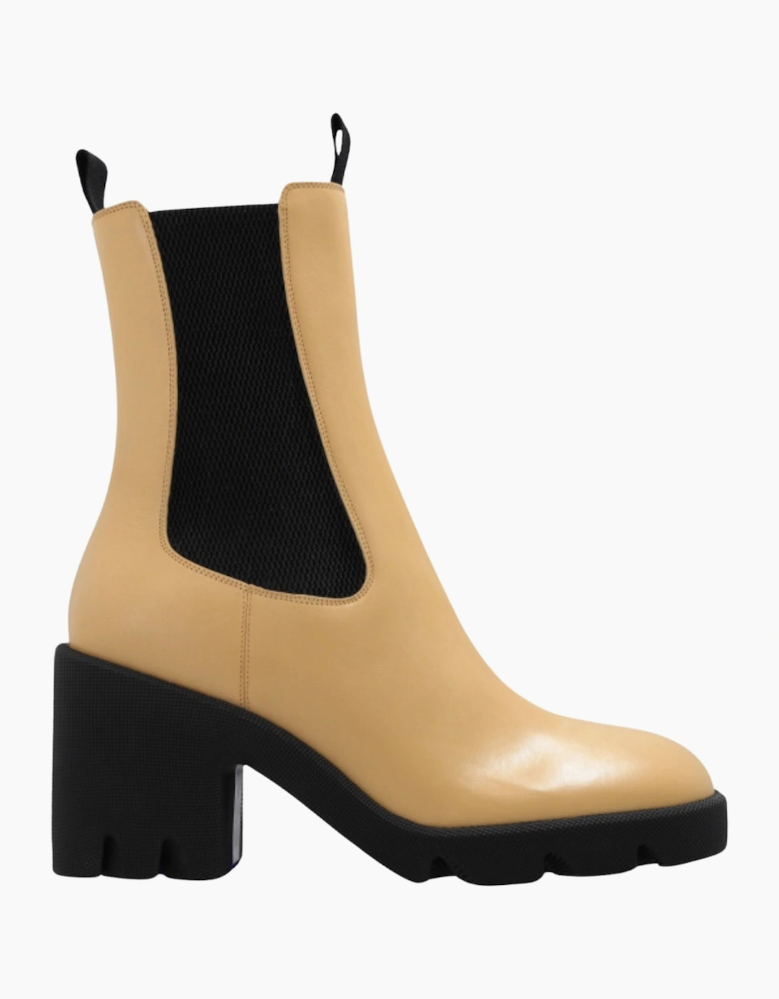 Burberry Women's Burberry Stride Platform Custard Beige Chelsea Boots - Tan