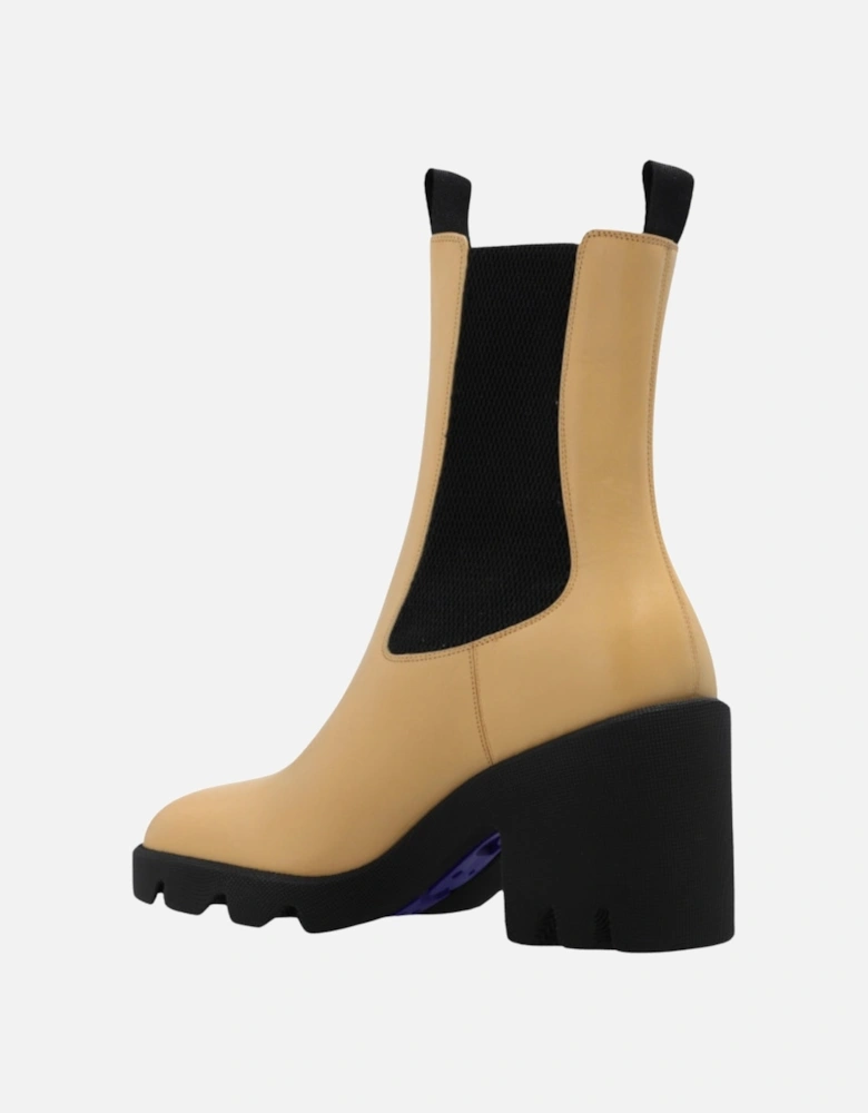 Stride Platform Custard Beige Chelsea Boots