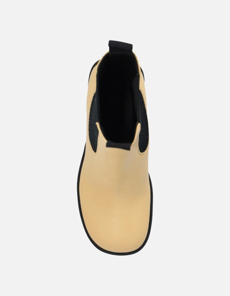 Stride Platform Custard Beige Chelsea Boots