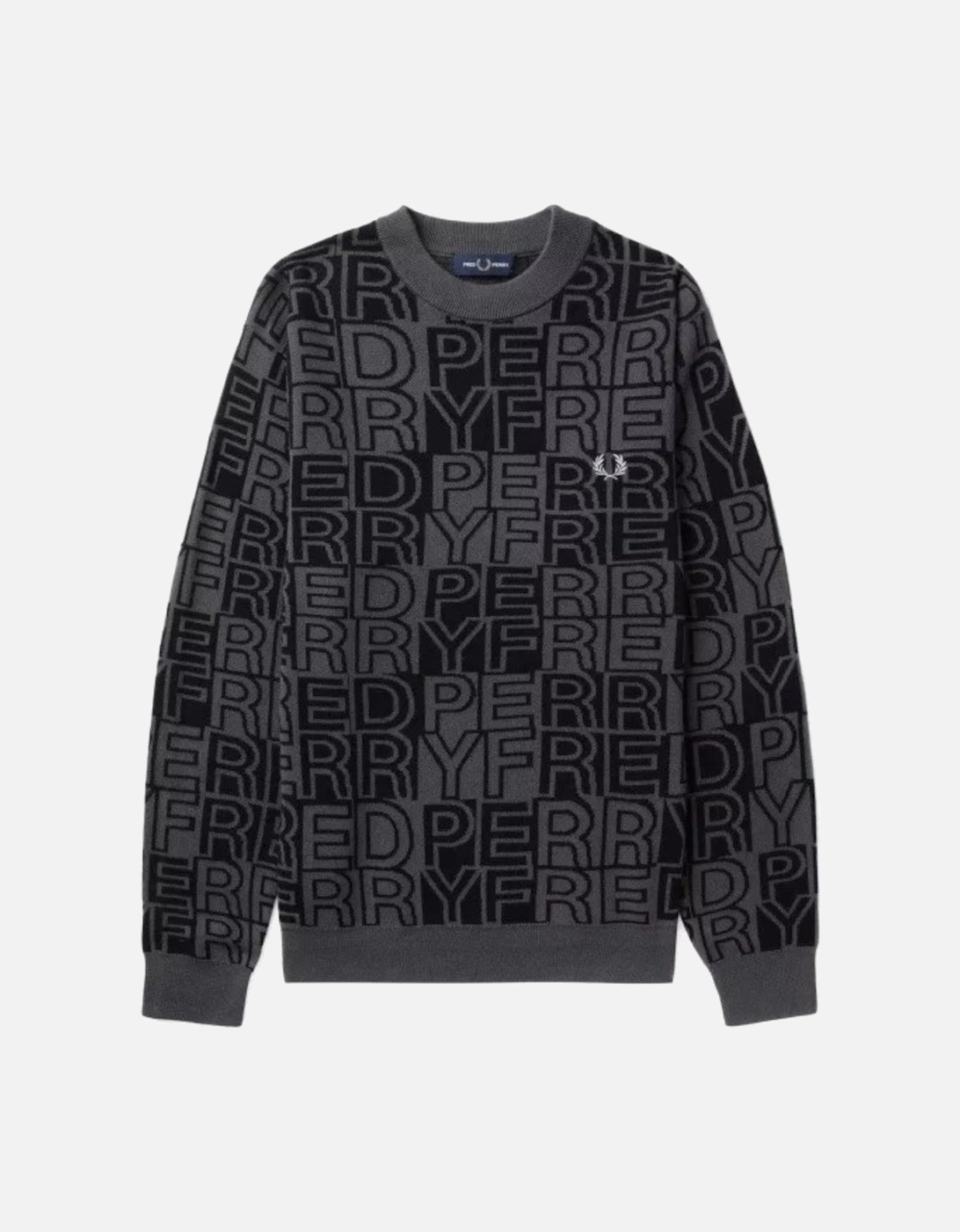 Gunmetal Checkered Black Graphic Jumper, 3 of 2