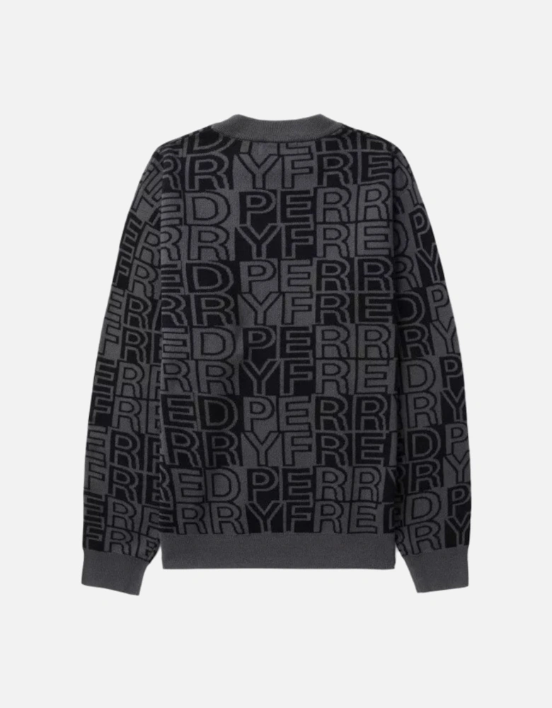 Gunmetal Checkered Black Graphic Jumper