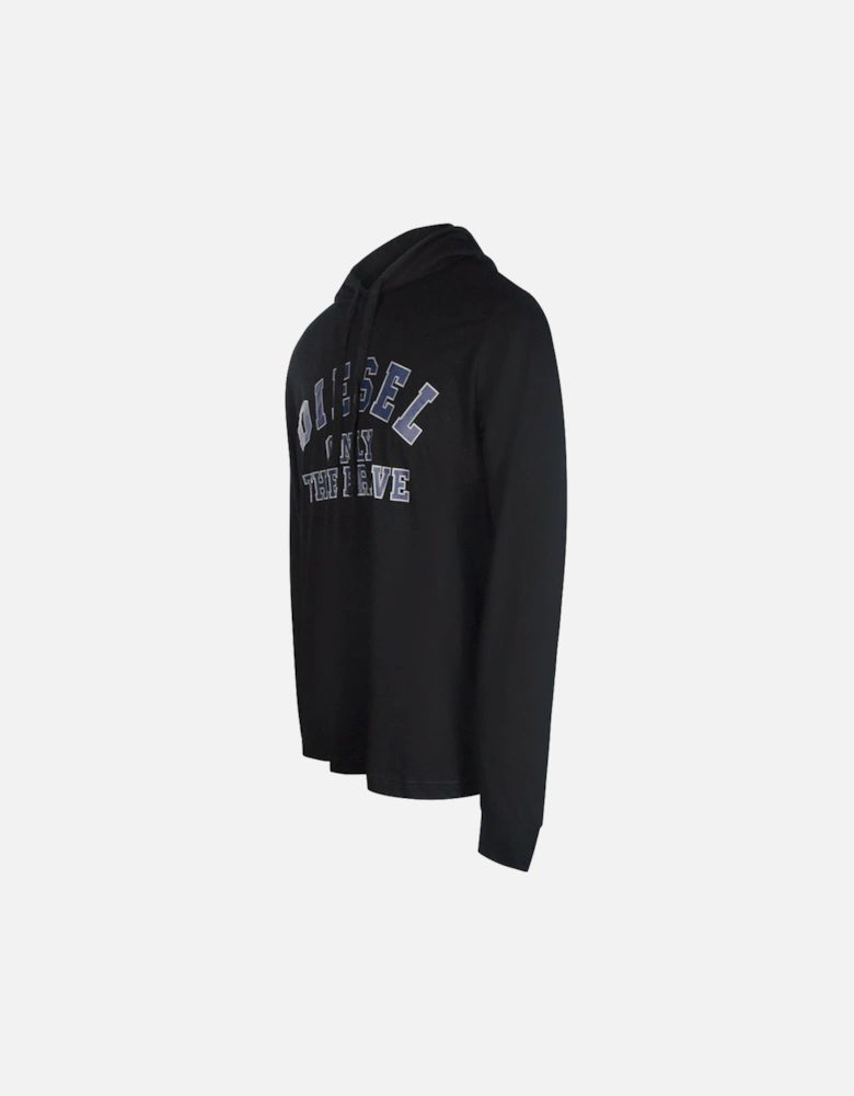 Logo Black Hooded T-Shirt