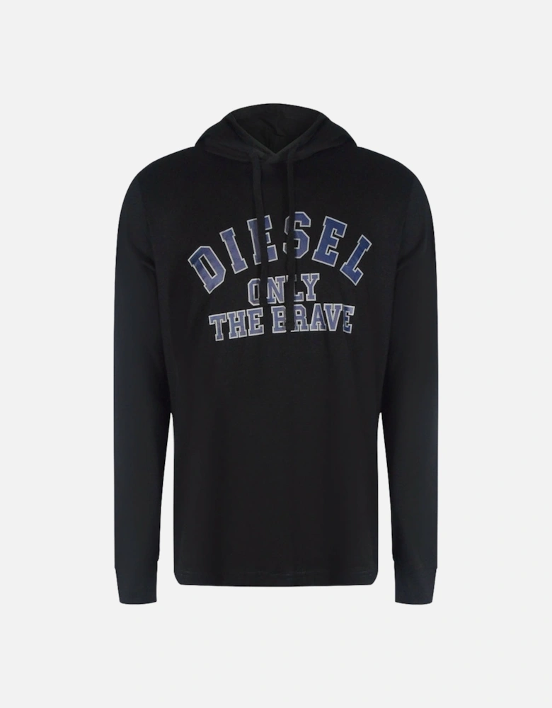 Logo Black Hooded T-Shirt