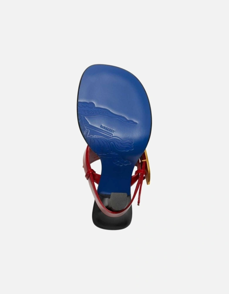 Scarlet Red Bay Leather Sandals