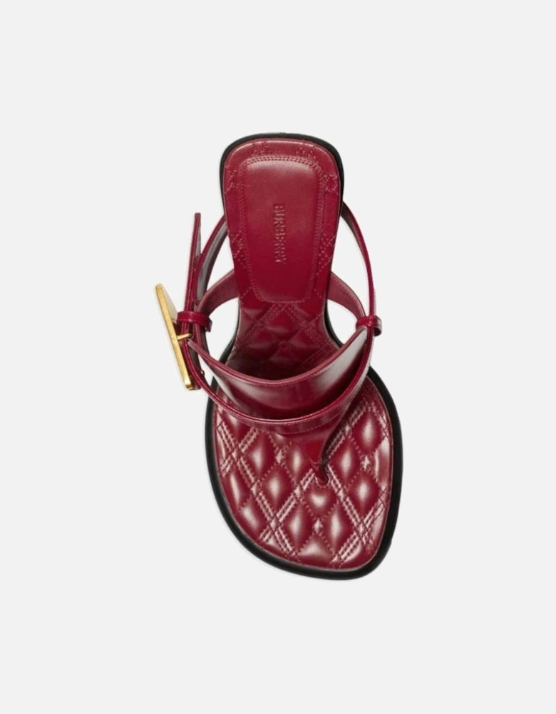 Scarlet Red Bay Leather Sandals