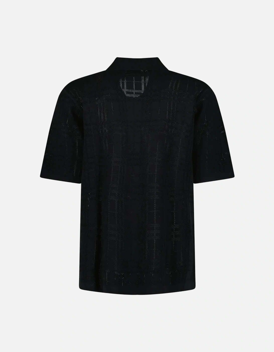 Brown Tristam Check Knitted Polo Black Polo Shirt