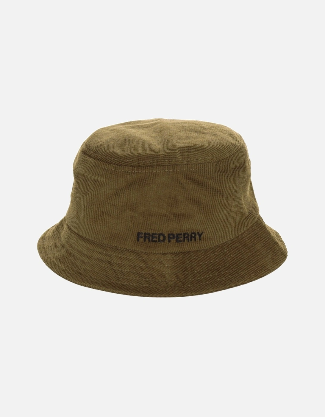 Branded Cord Waffle Style Green Bucket Hat