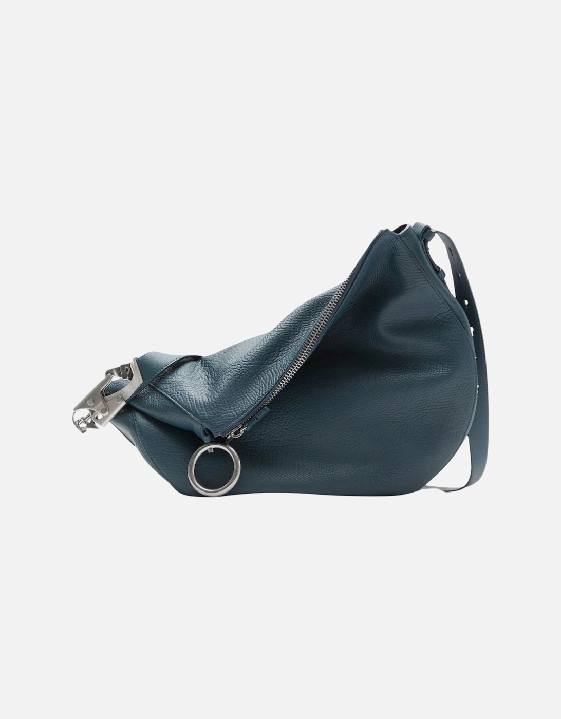 Medium Knight Navy Blue Leather Shoulder Bag, 7 of 6