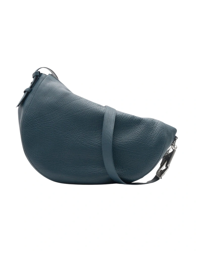 Medium Knight Navy Blue Leather Shoulder Bag